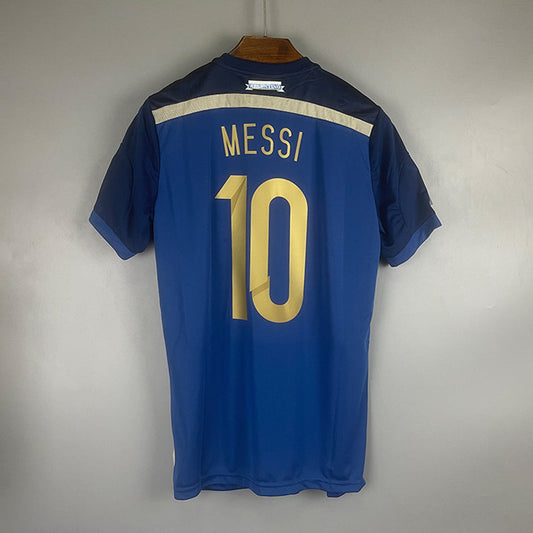 Argentina Away 2014 Retro Football Shirt - MESSI 10
