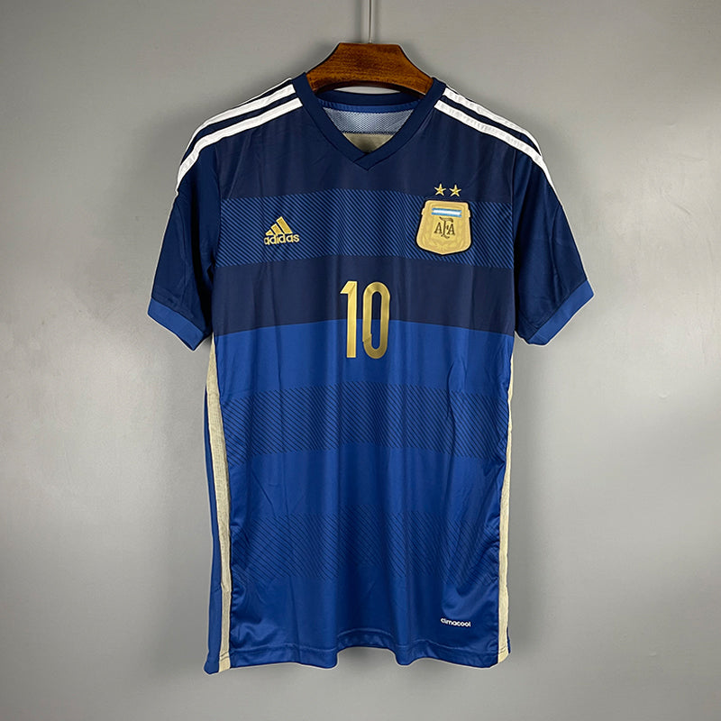 Argentina Away 2014 Retro Football Shirt - MESSI 10