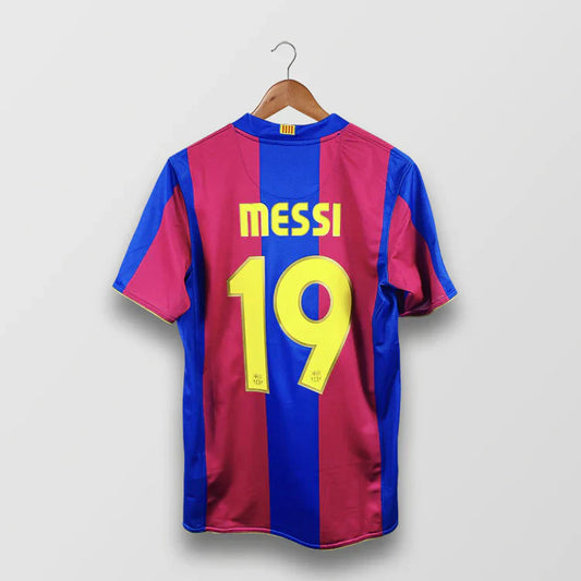 Barcelona 2007/08 Home - Retro Football Shirt - MESSI 19